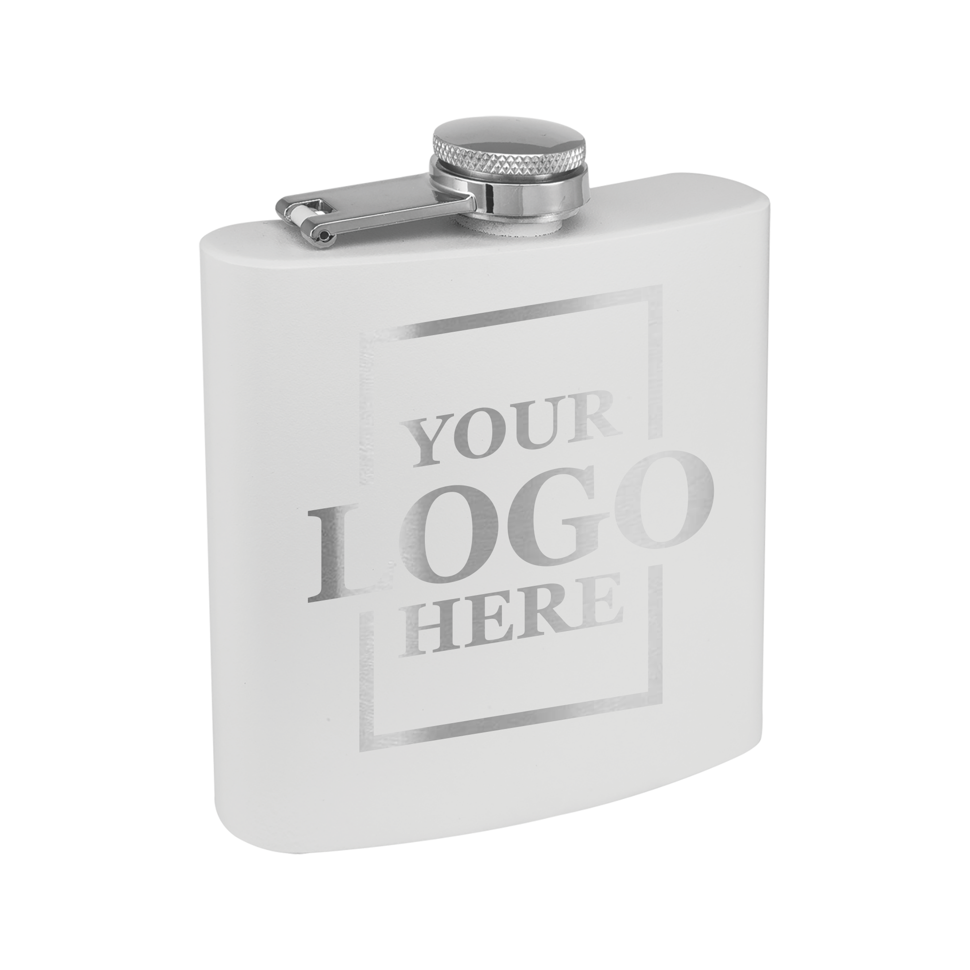 Bulk Corporate Branded 6oz Flask, Logo Engraved